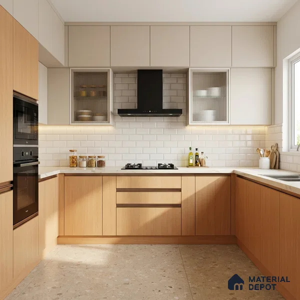 Wooden Look LM 15509 Moore White 8 ft x 4 ft Matte Finish Decorative Laminate - 1 mm | Suitable for TV Unit, Wardrobe, Kitchen Cabinets