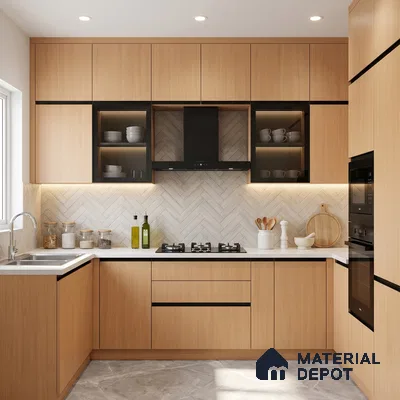 Wooden Look LM 15509 Moore White 8 ft x 4 ft Matte Finish Decorative Laminate - 1 mm | Suitable for TV Unit, Wardrobe, Kitchen Cabinets