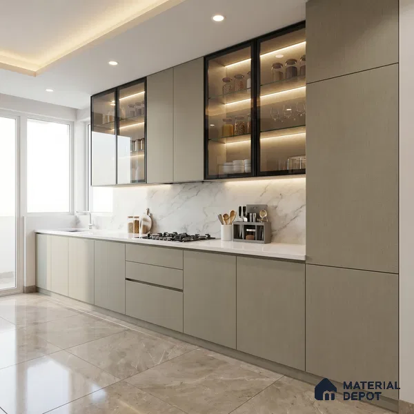 Warm White Beige Solid Colors Look LM 15510 Warm White 8 ft x 4 ft Matte Finish Decorative Laminate - 1 mm | Suitable for Living Room, Kitchen, Office