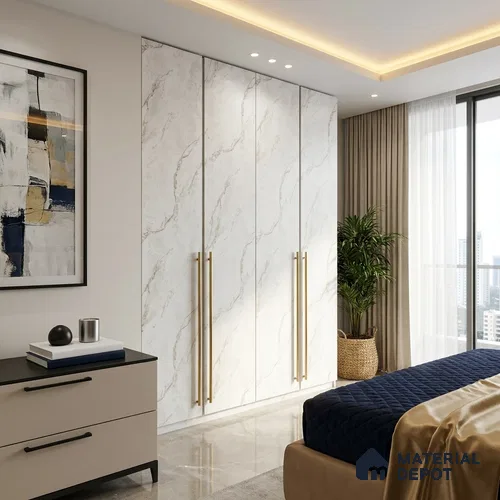 Marble Look LM 15514 Exposed Concrete 8 ft x 4 ft Matte Finish Decorative Laminate - 1 mm | Suitable for TV Unit, Wardrobe, Kitchen Cabinets