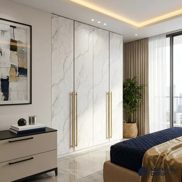 Marble Look LM 15514 Exposed Concrete 8 ft x 4 ft Matte Finish Decorative Laminate - 1 mm | Suitable for TV Unit, Wardrobe, Kitchen Cabinets