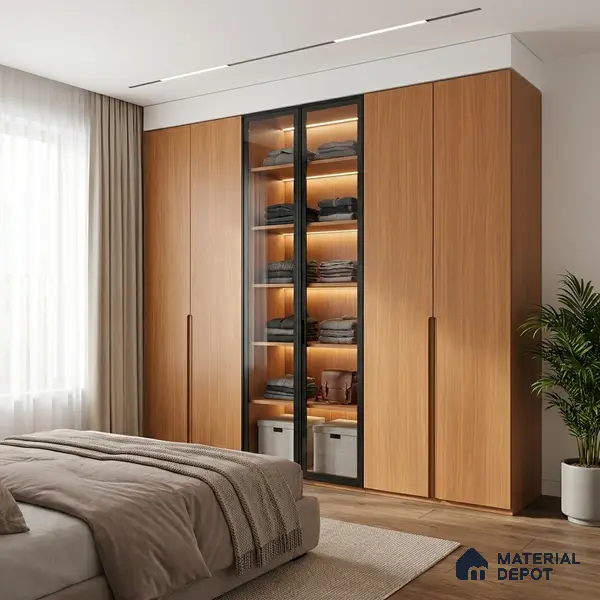 Wooden Fluted Look LM 15520 Mangrove Wood 8 ft x 4 ft Texture Finish Decorative Laminate - 1 mm | Suitable for TV Unit, Wardrobe, Kitchen Cabinets