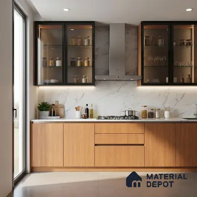 Wooden Fluted Look LM 15520 Mangrove Wood 8 ft x 4 ft Texture Finish Decorative Laminate - 1 mm | Suitable for TV Unit, Wardrobe, Kitchen Cabinets
