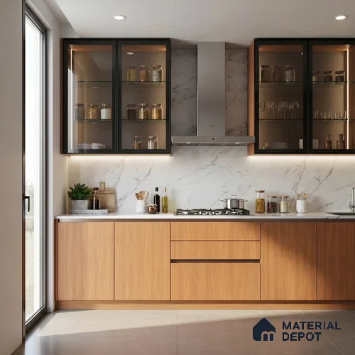 Wooden Fluted Look LM 15520 Mangrove Wood 8 ft x 4 ft Texture Finish Decorative Laminate - 1 mm | Suitable for TV Unit, Wardrobe, Kitchen Cabinets