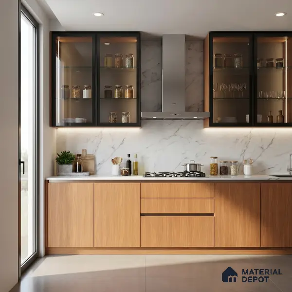 Wooden Fluted Look LM 15520 Mangrove Wood 8 ft x 4 ft Texture Finish Decorative Laminate - 1 mm | Suitable for TV Unit, Wardrobe, Kitchen Cabinets