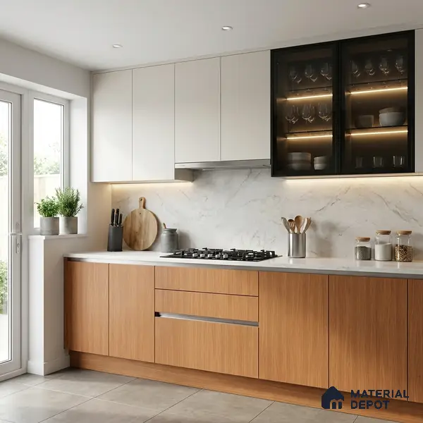 Wooden Fluted Look LM 15520 Mangrove Wood 8 ft x 4 ft Texture Finish Decorative Laminate - 1 mm | Suitable for TV Unit, Wardrobe, Kitchen Cabinets