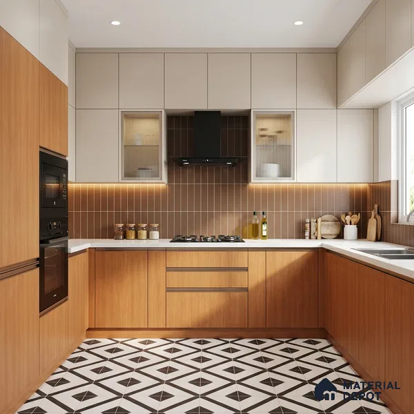 Wooden Look LM 15521 Mangrove Wood 8 ft x 4 ft Matte Finish Decorative Laminate - 1 mm | Suitable for TV Unit, Wardrobe, Kitchen Cabinets