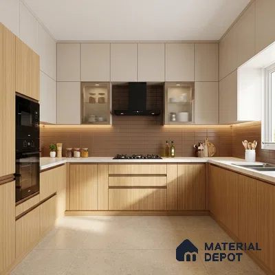 Wooden Look LM 15523 Himalayan Pine 8 ft x 4 ft Matte Finish Decorative Laminate - 1 mm | Suitable for TV Unit, Wardrobe, Kitchen Cabinets