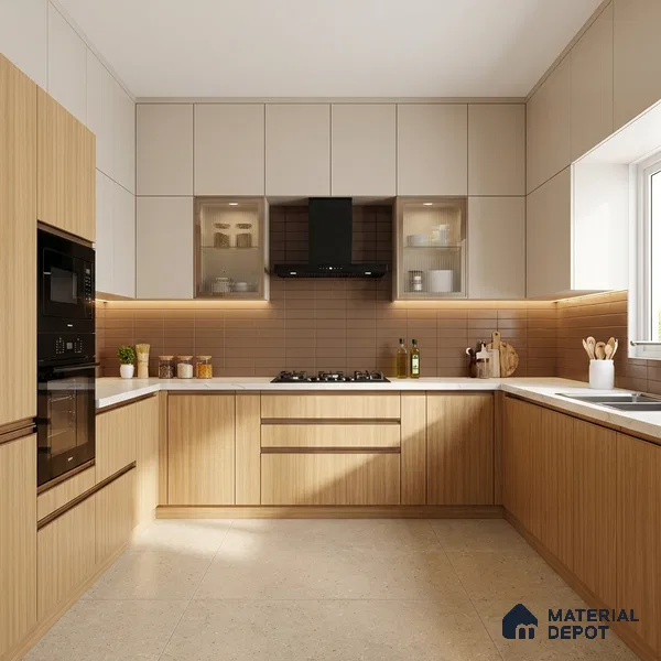 Wooden Look LM 15523 Himalayan Pine 8 ft x 4 ft Matte Finish Decorative Laminate - 1 mm | Suitable for TV Unit, Wardrobe, Kitchen Cabinets