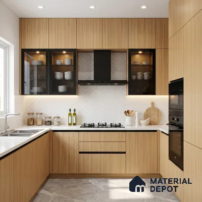 Wooden Look LM 15523 Himalayan Pine 8 ft x 4 ft Matte Finish Decorative Laminate - 1 mm | Suitable for TV Unit, Wardrobe, Kitchen Cabinets