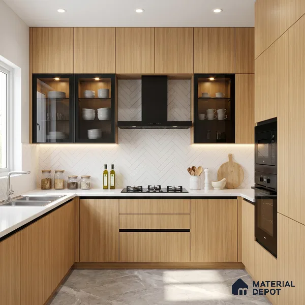 Wooden Look LM 15523 Himalayan Pine 8 ft x 4 ft Matte Finish Decorative Laminate - 1 mm | Suitable for TV Unit, Wardrobe, Kitchen Cabinets