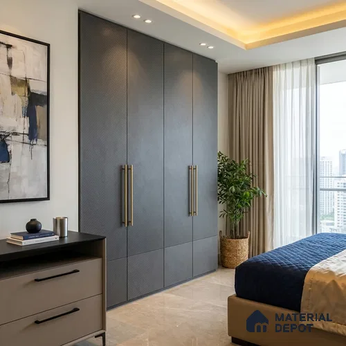 Solid Colors Look LM 15525 Strom Storm Grey 8 ft x 4 ft Matte Finish Decorative Laminate - 1 mm | Suitable for Living Room, Kitchen, Office