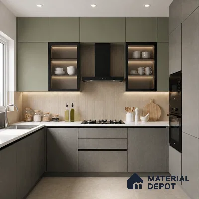 Solid Colors Look LM 15526 Light Grey 8 ft x 4 ft Matte Finish Decorative Laminate - 1 mm | Suitable for Living Room, Kitchen, Office