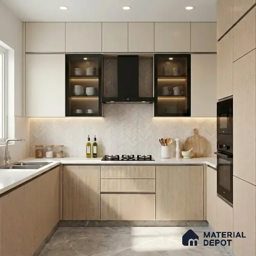 Patterned Look LM 15528 Zigora Stitch 8 ft x 4 ft Matte Finish Decorative Laminate - 1 mm | Suitable for Bedroom, TV Unit, Wardrobe