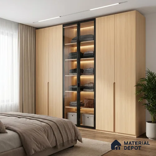 Wooden Look LM 15529 Naturalistic Oak 8 ft x 4 ft Matte Finish Decorative Laminate - 1 mm | Suitable for TV Unit, Wardrobe, Kitchen Cabinets
