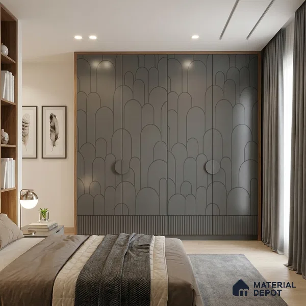 Patterned Look LM 15532 Strom Grey 8 ft x 4 ft Texture Finish Decorative Laminate - 1 mm | Suitable for Bedroom, TV Unit, Wardrobe