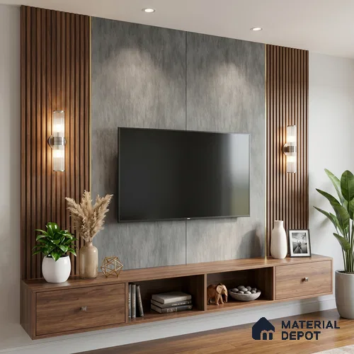 Marble Look LM 15535 Grey Calacatta 8 ft x 4 ft Texture Finish Decorative Laminate - 1 mm | Suitable for TV Unit, Wardrobe, Kitchen Cabinets