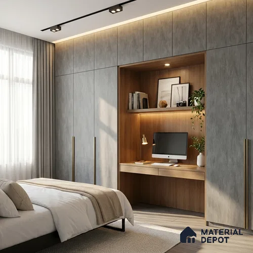 Stone Look LM 15535 Grey Calacatta 8 ft x 4 ft Texture Finish Decorative Laminate - 1 mm | Suitable for TV Unit, Wardrobe, Kitchen Cabinets