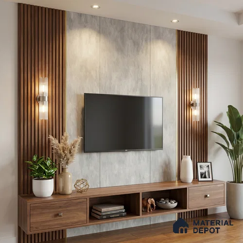 Stone Look LM 15536 Glossy Carrara 8 ft x 4 ft Texture Finish Decorative Laminate - 1 mm | Suitable for TV Unit, Wardrobe, Kitchen Cabinets