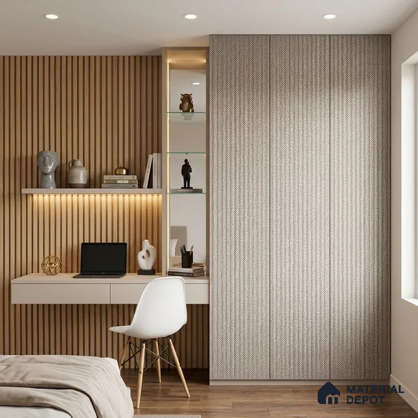 Patterned Look LM 15539 Douglus Dori 8 ft x 4 ft Matte Finish Decorative Laminate - 1 mm | Suitable for Bedroom, TV Unit, Wardrobe