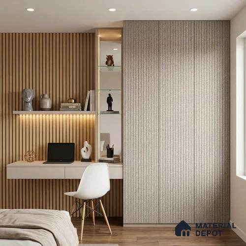 Patterned Look LM 15539 Douglus Dori 8 ft x 4 ft Matte Finish Decorative Laminate - 1 mm | Suitable for Bedroom, TV Unit, Wardrobe