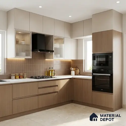 Wooden Look LM 15540 Moore Honey 8 ft x 4 ft Matte Finish Decorative Laminate - 1 mm | Suitable for TV Unit, Wardrobe, Kitchen Cabinets
