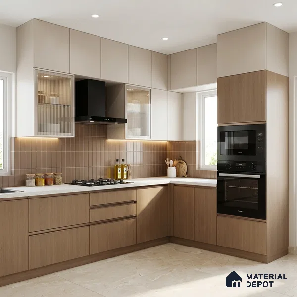 Wooden Look LM 15540 Moore Honey 8 ft x 4 ft Matte Finish Decorative Laminate - 1 mm | Suitable for TV Unit, Wardrobe, Kitchen Cabinets