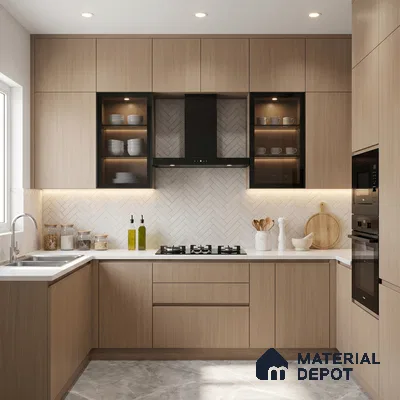 Wooden Look LM 15540 Moore Honey 8 ft x 4 ft Matte Finish Decorative Laminate - 1 mm | Suitable for TV Unit, Wardrobe, Kitchen Cabinets