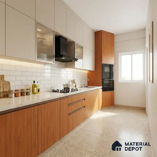 Wooden Look LM 15545 Honey Wood 8 ft x 4 ft Matte Finish Decorative Laminate - 1 mm | Suitable for TV Unit, Wardrobe, Kitchen Cabinets