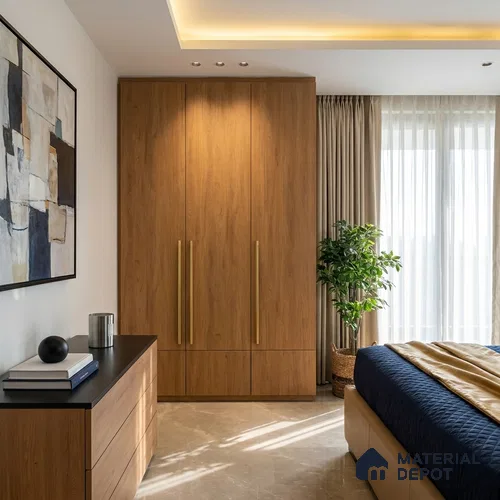 Wooden Look LM 15552 Italian Teak 8 ft x 4 ft Matte Finish Decorative Laminate - 1 mm | Suitable for TV Unit, Wardrobe, Kitchen Cabinets