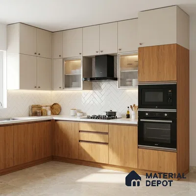 Wooden Look LM 15552 Italian Teak 8 ft x 4 ft Matte Finish Decorative Laminate - 1 mm | Suitable for TV Unit, Wardrobe, Kitchen Cabinets