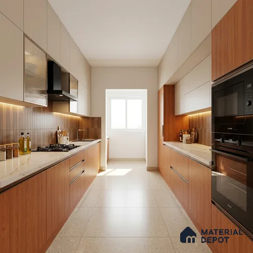 Wooden Look LM 15555 Honey Wood 8 ft x 4 ft Matte Finish Decorative Laminate - 1 mm | Suitable for TV Unit, Wardrobe, Kitchen Cabinets
