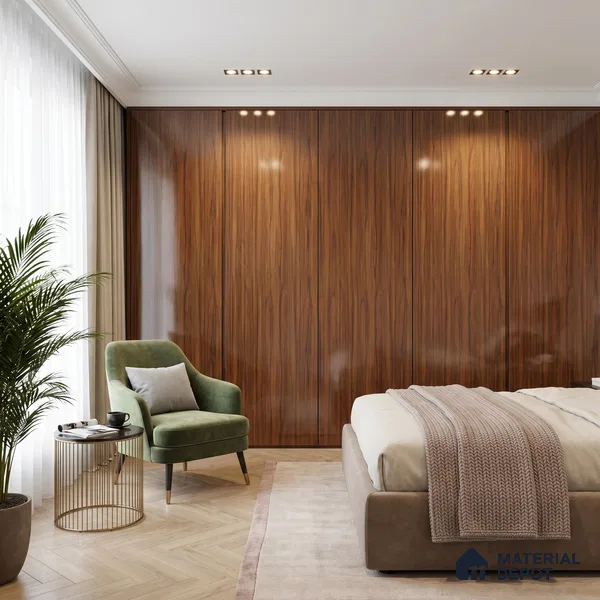 Wooden look LM 15557 8 ft x 4 ft Glossy Finish Decorative Laminate - 1 mm