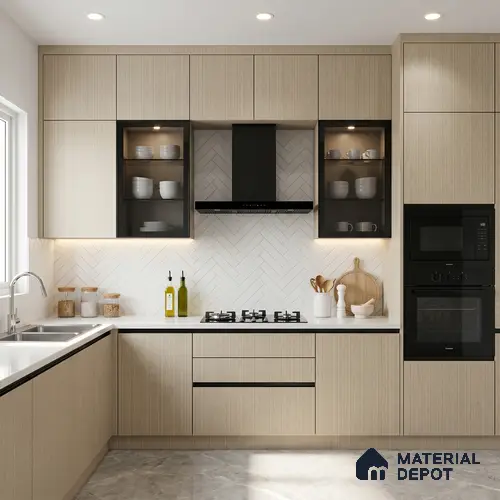 Patterned Look LM 15560 Octa Canvas 8 ft x 4 ft Matte Finish Decorative Laminate - 1 mm | Suitable for Bedroom, TV Unit, Wardrobe