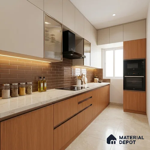 Wooden Look LM 15561 Mangrove Wood 8 ft x 4 ft Matte Finish Decorative Laminate - 1 mm | Suitable for TV Unit, Wardrobe, Kitchen Cabinets