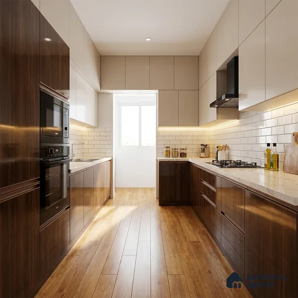 Wooden Look LM 15570 Darro Oak Granada 8 ft x 4 ft High Gloss Finish Decorative Laminate - 1 mm | Suitable for TV Unit, Wardrobe, Kitchen Cabinets