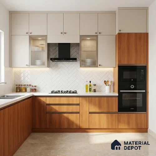 Wooden Look LM 15579 Vernished Bois 8 ft x 4 ft Suede Finish Decorative Laminate - 1 mm | Suitable for TV Unit, Wardrobe, Kitchen Cabinets