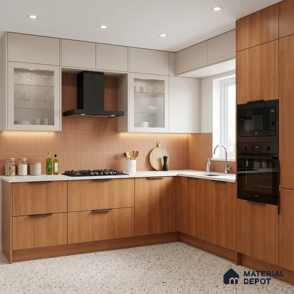 Wooden Look LM 15579 Vernished Bois 8 ft x 4 ft Suede Finish Decorative Laminate - 1 mm | Suitable for TV Unit, Wardrobe, Kitchen Cabinets