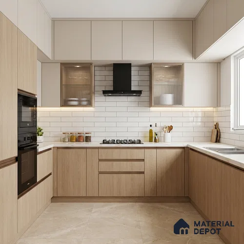 Wooden Look LM 16201 Classic Ashwood 8 ft x 4 ft Veneer Finish Decorative Laminate - 1 mm | Suitable for TV Unit, Wardrobe, Kitchen Cabinets