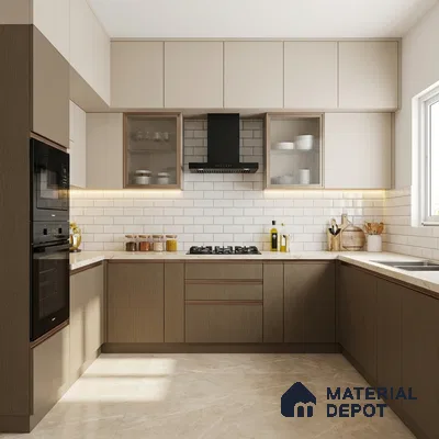 Wooden Look 232 SSC Grey Fast 8 ft x 4 ft Smooth Syncro Finish Decorative Laminate - 1 mm | Suitable for TV Unit, Wardrobe, Kitchen Cabinets
