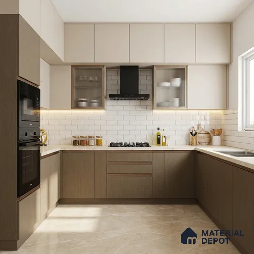 Wooden Look 232 SSC Grey Fast 8 ft x 4 ft Smooth Syncro Finish Decorative Laminate - 1 mm | Suitable for TV Unit, Wardrobe, Kitchen Cabinets