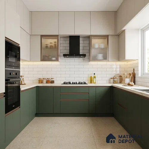 Wooden Look 236 SSC Fenix Green 8 ft x 4 ft Smooth Syncro Finish Decorative Laminate - 1 mm | Suitable for TV Unit, Wardrobe, Kitchen Cabinets