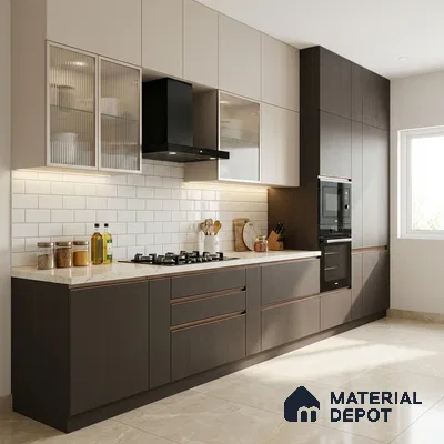Wooden Look 206 SSC Anchor Grey 8 ft x 4 ft Smooth Syncro Finish Decorative Laminate - 1 mm | Suitable for TV Unit, Wardrobe, Kitchen Cabinets