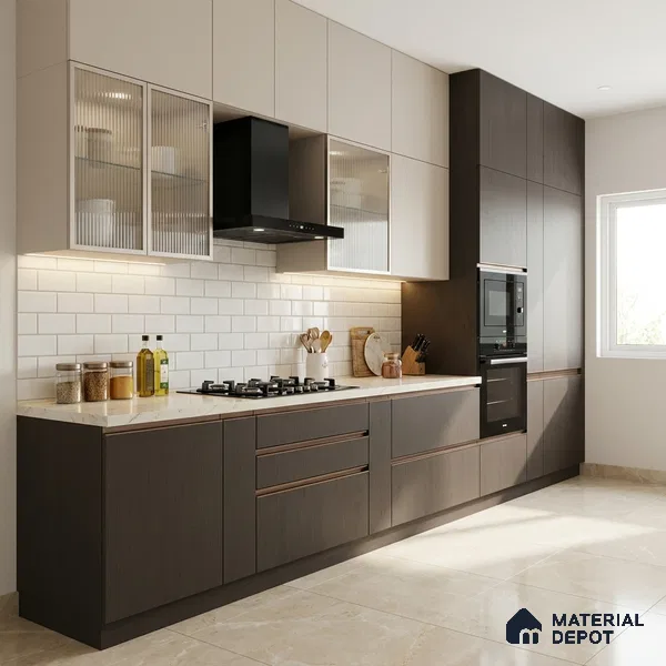 Wooden Look 206 SSC Anchor Grey 8 ft x 4 ft Smooth Syncro Finish Decorative Laminate - 1 mm | Suitable for TV Unit, Wardrobe, Kitchen Cabinets
