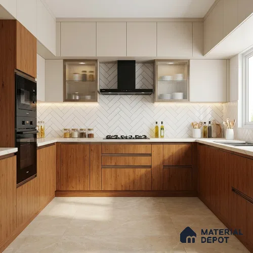 Wooden Look LM 17406 Majestic Wood 10 ft x 4 ft Texture Finish Decorative Laminate - 1 mm | Suitable for TV Unit, Wardrobe, Kitchen Cabinets
