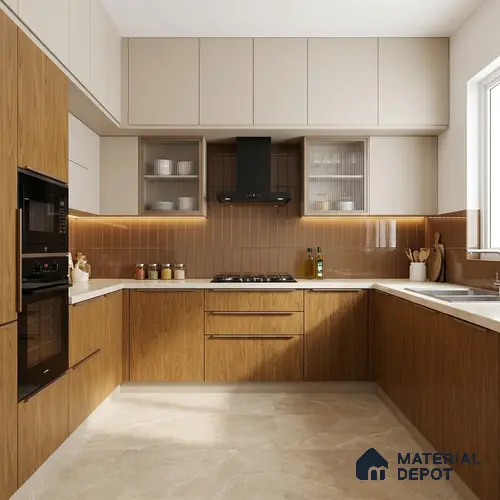 Wooden Look LM 17407 Majestic Oak 10 ft x 4 ft Texture Finish Decorative Laminate - 1 mm | Suitable for TV Unit, Wardrobe, Kitchen Cabinets