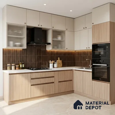 Wooden Look LM 17409 Malaysian Wood 10 ft x 4 ft Texture Finish Decorative Laminate - 1 mm | Suitable for TV Unit, Wardrobe, Kitchen Cabinets