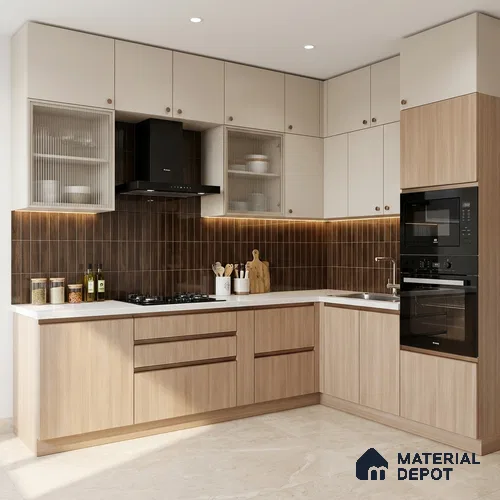 Wooden Look LM 17409 Malaysian Wood 10 ft x 4 ft Texture Finish Decorative Laminate - 1 mm | Suitable for TV Unit, Wardrobe, Kitchen Cabinets