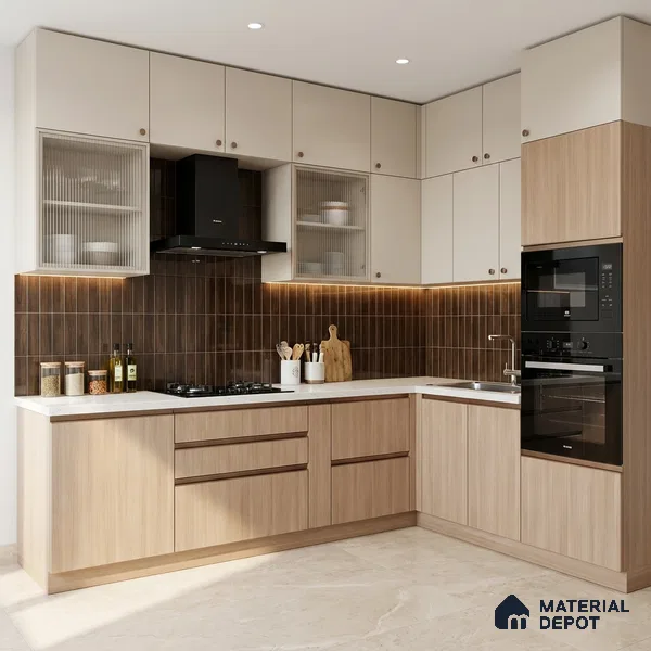 Wooden Look LM 17409 Malaysian Wood 10 ft x 4 ft Texture Finish Decorative Laminate - 1 mm | Suitable for TV Unit, Wardrobe, Kitchen Cabinets