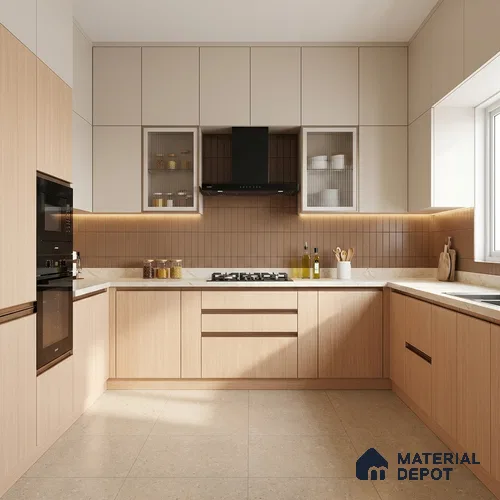 Wooden Look LM 17410 Fresco Pine 10 ft x 4 ft Texture Finish Decorative Laminate - 1 mm | Suitable for TV Unit, Wardrobe, Kitchen Cabinets